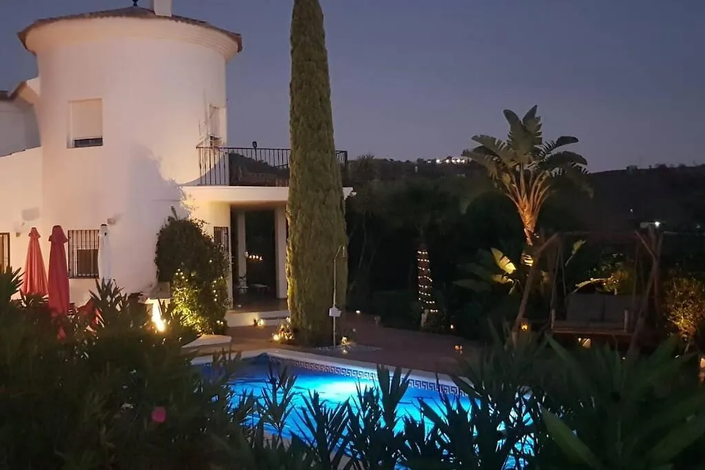מאלגה Villa Torre Mit Pool Und Bergpanorama